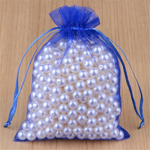 CTLH20 25/50 Stück 7x9 10x15cm Organza-Geschenktüten Hochzeit Zeichenbare Organza-Beutel Schmuckverpackung Displaybeutel 18 Farben - Durk Blau, 25x35cm, 50 Stück von CTLH20