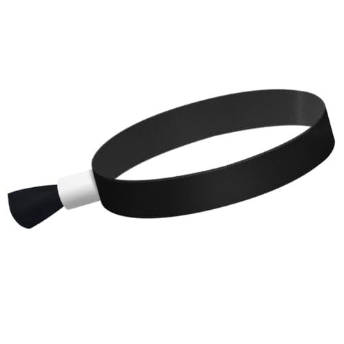 100 Stück Stoff-Event-Armbänder, Farbige Armbänder, Aktivitätsarmband für Veranstaltungen, für Leichtes Konzert-Armband (Schwarz) von CTRLZS