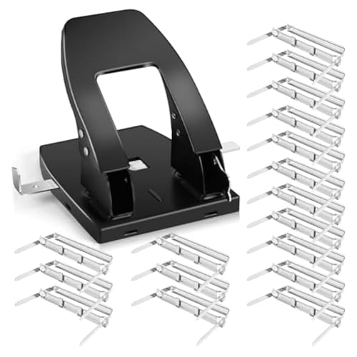 2-Loch-Stanzer mit 100 Hefterpapier, 2-Loch-Stanzer für Papieraktenordner, 30 Blatt Kapazität von CTRLZS