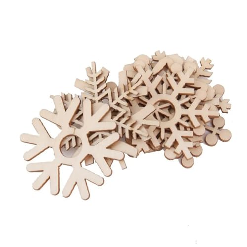 CTRSM Bastelformen aus Holz, 10 stücke DIY Verschiedene Holz Schneeflocke Ausschnitte Handwerk Verschönerung Tag Holz Ornament for Weding Handgemachte von CTRSM