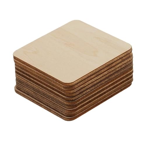 CTRSM Bastelformen aus Holz, 25 Stück 60 mm 2,36 Zoll unbehandelte Holzstücke, Holzscheiben, unbehandelte Holzausschnitte for Holzmalerei, Schnitzerei, Holzhandwerk von CTRSM