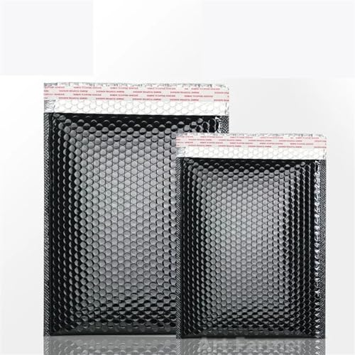 CTRSM Luftpolstertaschen, Luftpolstertaschen, 100 Stück Umschläge Beutel for Verpacken von Luftpolstertaschen, gepolsterte Umschläge, Verpackungsbeutel, verdickte Versandtasche(Black,13 * 15cm) von CTRSM