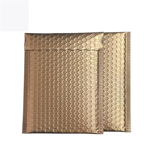 CTRSM Luftpolstertaschen, Luftpolstertaschen, 100 Stück Umschläge Beutel for Verpacken von Luftpolstertaschen, gepolsterte Umschläge, Verpackungsbeutel, verdickte Versandtasche(Dark Gold,13 * 15cm) von CTRSM