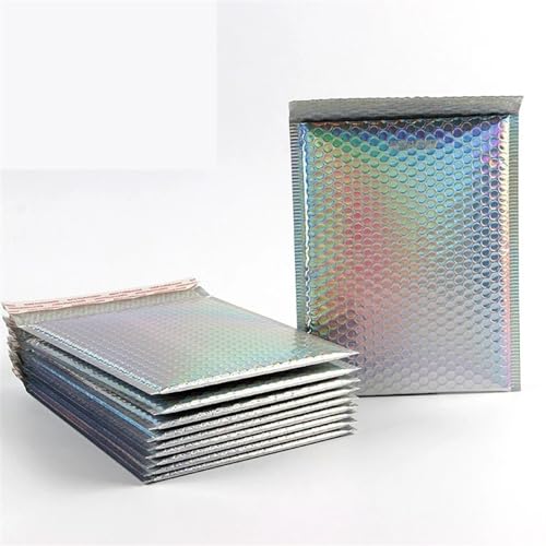 CTRSM Luftpolstertaschen, Luftpolstertaschen, 100 Stück Umschläge Beutel for Verpacken von Luftpolstertaschen, gepolsterte Umschläge, Verpackungsbeutel, verdickte Versandtasche(Rainbow,15 * 20cm) von CTRSM