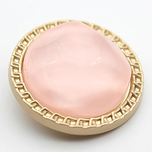 CTRSM Metallknöpfe, Mantelknöpfe, 5 Stück quadratische farbige Knöpfe for Kleidung, Dekoration, Nähzubehör, schöne Kleidungsknöpfe for Jacken(Pink,21mm) von CTRSM