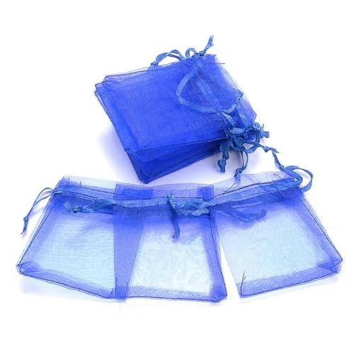 CTRSM Organzabeutel, Kleine Kordelzugtasche, 100Pcs Schmuck Verpackung Tasche 5x7 7x9 9x12 10x15cm Organza Taschen Lagerung Make-up Hochzeit Kordelzug Beutel von CTRSM