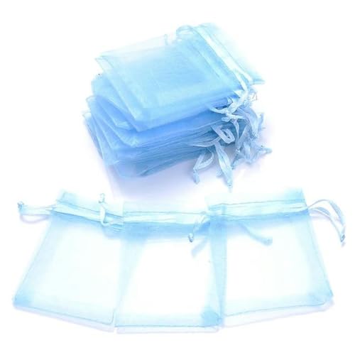 CTRSM Organzabeutel, Kleine Kordelzugtasche, 100Pcs Schmuck Verpackung Tasche 5x7 7x9 9x12 10x15cm Organza Taschen Lagerung Make-up Hochzeit Kordelzug Beutel von CTRSM