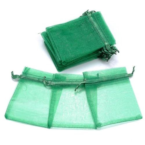 CTRSM Organzabeutel, Kleine Kordelzugtasche, 100Pcs Schmuck Verpackung Tasche 5x7 7x9 9x12 10x15cm Organza Taschen Lagerung Make-up Hochzeit Kordelzug Beutel von CTRSM