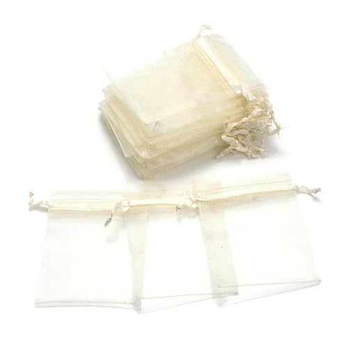 CTRSM Organzabeutel, Kleine Kordelzugtasche, 100Pcs Schmuck Verpackung Tasche 5x7 7x9 9x12 10x15cm Organza Taschen Lagerung Make-up Hochzeit Kordelzug Beutel von CTRSM