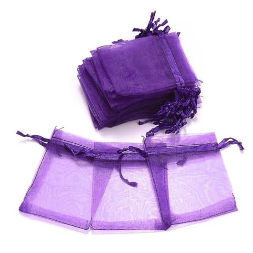 CTRSM Organzabeutel, Kleine Kordelzugtasche, 100Pcs Schmuck Verpackung Tasche 5x7 7x9 9x12 10x15cm Organza Taschen Lagerung Make-up Hochzeit Kordelzug Beutel von CTRSM