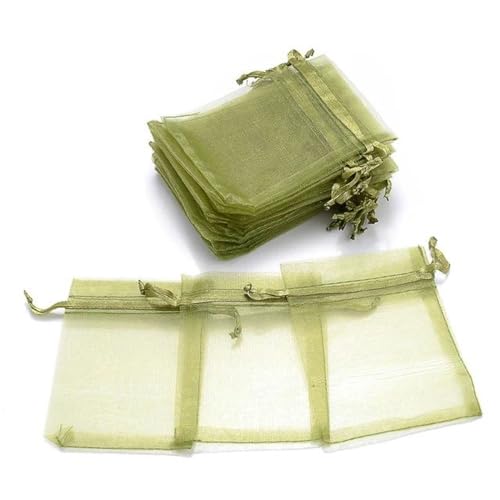 CTRSM Organzabeutel, Kleine Kordelzugtasche, 100Pcs Schmuck Verpackung Tasche 5x7 7x9 9x12 10x15cm Organza Taschen Lagerung Make-up Hochzeit Kordelzug Beutel von CTRSM