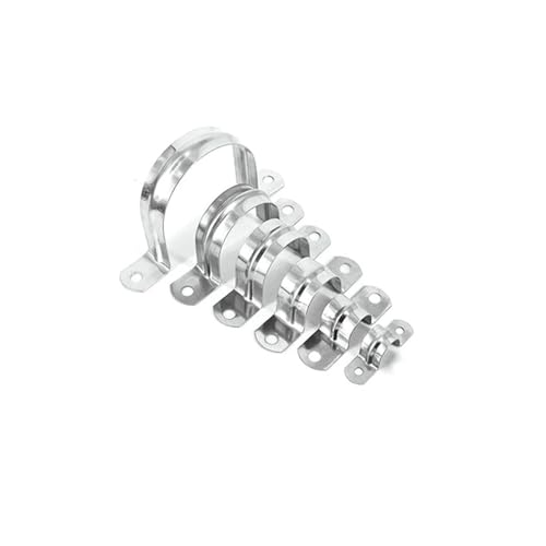 CTRSM Rohrschellen, U-förmige Rohrschelle aus Edelstahl, 14 stücke M20 ~ M35 304 Edelstahl Pferd Sattel Klemme Clip Throat Hoop Halterung Verdickte Rohr Karte U Typ Wasser PipeClamp(M20) von CTRSM