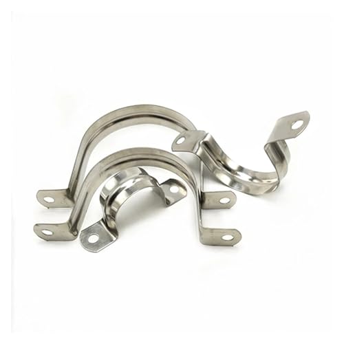 CTRSM Rohrschellen, U-förmige Rohrschelle aus Edelstahl, 304 Edelstahl Verdickte Rohr Karte U Typ Wasser Rohr Klemme Rohr Karte Pferd Sattel Klemme Clip Throat Hoop Halterung(M10 (10Pcs)) von CTRSM