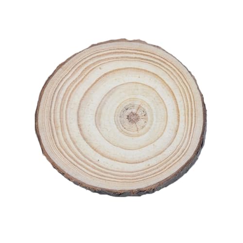 Holzscheiben, Holzscheiben für Basteln, 6–15 cm dick, 1 Packung, runde, unlackierte Holzscheiben aus natürlichem Kiefernholz, Kreise mit Baumrinde, Scheitscheiben, DIY-Handwerk, Hochzeit, Party, Maler von CTRSM