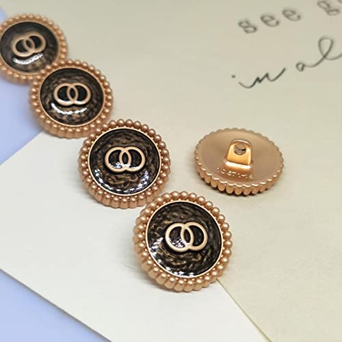 Knöpfe für Annähen, 6 Stück Strass-Metallknöpfe zur Kleidungsdekoration, runder großer Knopf for Nähen von Handarbeiten for Frauen, Gold, 17 mm(Gold,20mm) von CTRSM