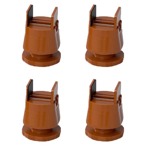 Möbelerhöhungen, ABS-Möbelbeine, 4 Stück, Tischerhöhung, verstellbare Sofaerhöhung, fügt 6–8 cm hohe Bettstützfüße hinzu, for Hocker, Bett, Couch, Schreibtisch(Brown) von CTRSM