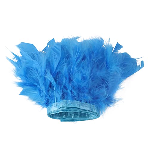 Spitze mit Federfransen, 5 Yards Federn Trimmt Fringe Farbe DIY Band Hochzeit Kleid Dekoration Nähen Plumes Handwerk(Turquoise) von CTRSM