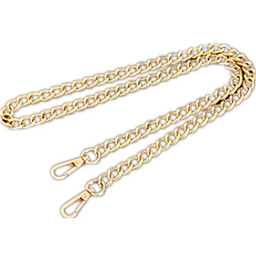 Taschengurt, Taschengurte für Umhängetaschen, Breite 1 cm DIY Eisen goldene Metallkette Riemen Handtasche Ketten Zubehör Geldbörse Riemen Schulter Cross Body Ersatzriemen(Length 23") von CTRSM