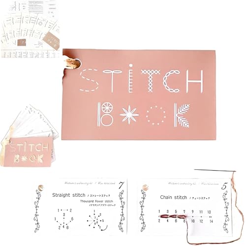 Kreatives Mini-Nähbuch, Verbessern Sie Ihre Nähfertigkeiten, DIY-Set mit kreativen Mini-Nähkarten, bester Nähfreund, Lernen Sie verschiedene Nähtechniken, für Stick- und Nähbegeisterte (1pcs) von CTRYEGTR