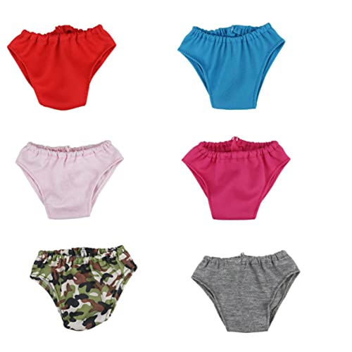 CUCUFA 18 Zoll Puppenunterwäsche, 60PCS Bunte Puppen -Unterwasser -Kleidung Babypuppenunterhosen, Mini -Briefs Bodyshorts Shorts von CUCUFA