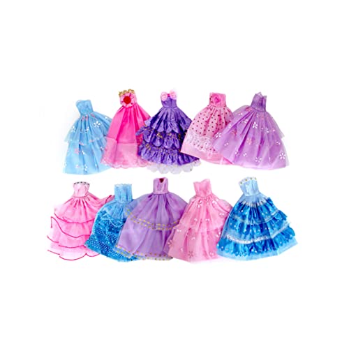 CUCUFA Handgefertigte Neuheitskleid, 5pcs Hochzeitsfeierkleid Kleider Kleidung für Puppen (zufällige Farbe/Stil) von CUCUFA