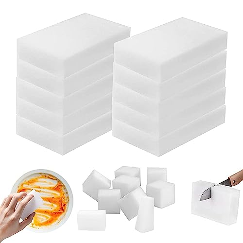 CUCUFA Magische Schwamm Radiergummi 100Pcs Schmutz Radiergummi Schwamm für die Reinigung Radiergummi Pad 4x2,4x0,8 Zoll Allzweck-Power Scrub Nicht-Kratzer Reinigung Schwamm für Küche Bad Wand von CUCUFA