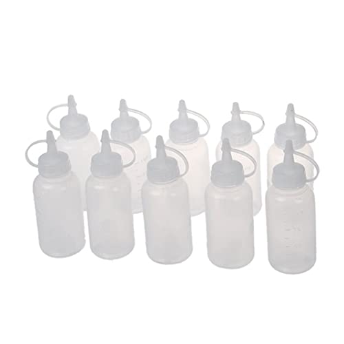 CUCUFA TIPP Applikator Flasche 100 ml Leere Nadelspitze Kleberflasche 10pcs Squeeze Flaschen mit Deckel für kleine Klebprojekte Papier DIY -Handwerk von CUCUFA