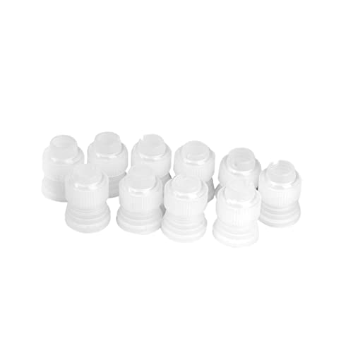 Kuchendüse Kuppler, 10pcs Kunststoff -Standard -Stecker Kuchen -Dekorationskuppler, Rohrspitze Kuppler für die Vereisungsdüse Gebäckdekoration Werkzeug von CUCUFA