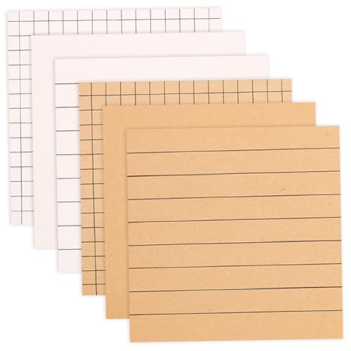 Sticky Notes 6PCS Self-Stick 420 Blätter Sticky Notes süß leicht zu posten wiederverwendbares Neutral für Schul- und Bürovorräte, süß von CUCUFA