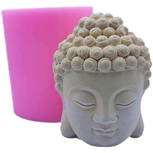 CUICUI Große Größe 3D Buddha Kopf Seife Kerze Silikonform Kerze Wachsformen Dekorieren Gips Resion Epoxy Handwerk Silikonformen von CUICUI