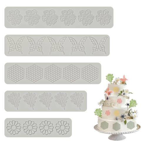 Blätter Silikonform Silikonformen Backen 3D Fondant Silikonform Kuchen Deko Lebensmittelqualität Silikon Fondant Formen Kuchen Fondant Form für Backen Harz Zucker Handwerk Kuchen Dekoration von CUINIUNAID