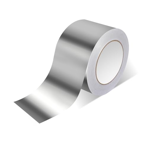 CUINIUNAID Aluminium Klebeband 75mm X 50m Alu Klebeband Hitzebeständiges Klebeband Selbstklebend Wasserdichtes Klebeband zum Versiegeln Reparieren und Isolieren von CUINIUNAID