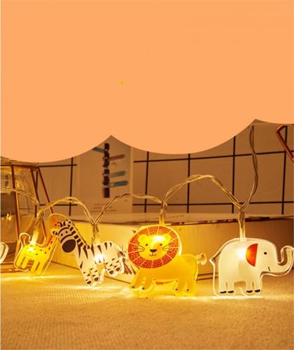 CULASIGN Wildtiere Meerestiere Lichterkette Kinderzimmer Wildtiere Lichterkette Kinderzimmer Deko Dekoration für Kinderzimmer Geschenk Nachtlicht Batterie (Zoo,1.65 M 10 Lichter) von CULASIGN