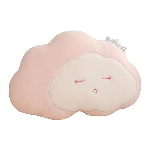 CULASIGN Wolkenkissen, Wolken Plüschkissen aus Plüsch, Kuschelkissen Wolke-Zierkissen,Mädchen und Jungen Plüschtier Spielzeug Sofa Kissen Dekokissen für Baby- und Kinderzimmer (Rosa,80cm) von CULASIGN