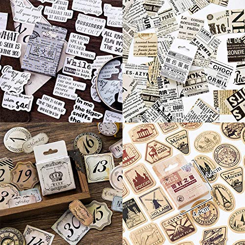 46pcs / box Vintage Reise-Aufkleber Kraft Dekorative Klebe-Etikett Sealing Aufkleber Scrapbooking Tagebuch Diy Alben von CULER