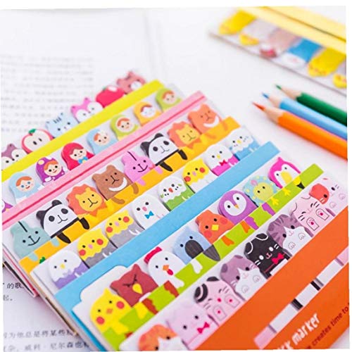 CULER Notizblock Lesezeichen Cute Animal Sticky Notes Index Posted Planner-Briefpapier-Schule Material Papier-Aufkleber (Random Style) von CULER