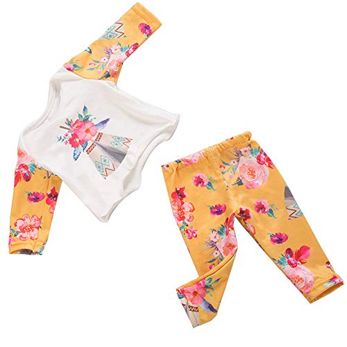 CUTeFiorino Baby Kleinkindspielzeug American Pajamas -Puppe Kleidung Zoll-Bildung ist für 18 Personen Kleinkindspielzeug Auto (Yellow, One Size) von CUTeFiorino