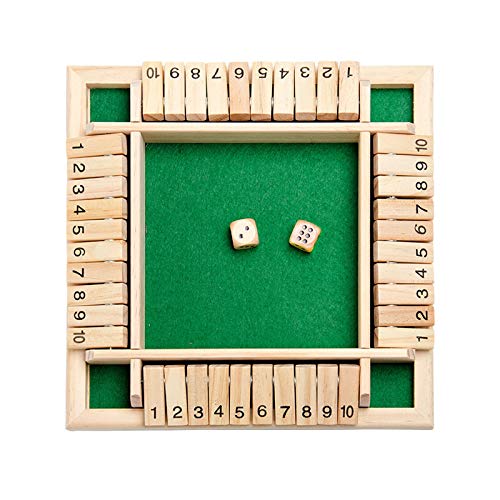 CUTeFiorino Compatible with Motorikspielzeug Würfelspiel traditionelle für die Schloßbar seitige hölzerne Pub-Tafel Vier 10 Kleinkindspielzeug (Green, One Size) von CUTeFiorino