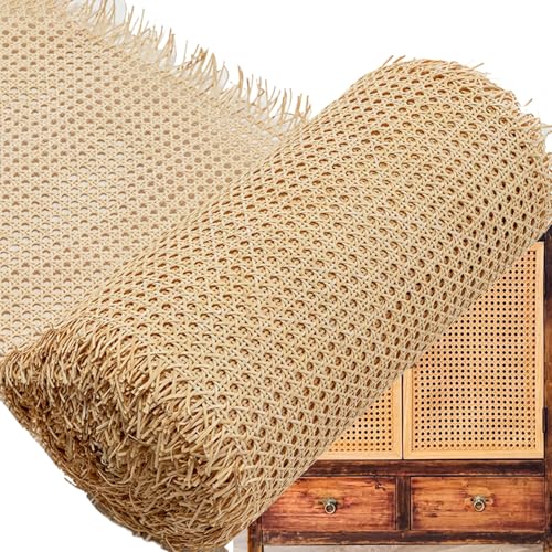 Rattan-Gurtband Rolle,Wiener Geflecht Geflochtener Schlauchstoff Rattan-Gewebe Wasserdicht, Restaurieren Sie Möbel, für DIY-Projekte & Dekoration Möbel, Stühle, Schränke(Light,L100CM/40IN_W45CM/18IN) von CUXAHO