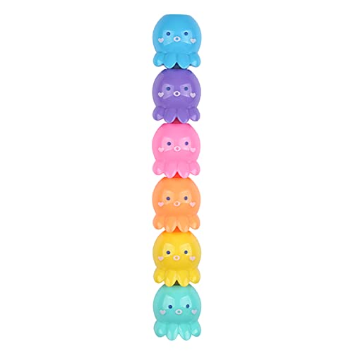 CVZJ 5 Farben fluoreszierender Kritzelstift Octopus Textmarker-Set Marker, Schreibwaren, Studenten, Schulbedarf, Gelb, Grün, Blauer Kunststoff von CVZJ