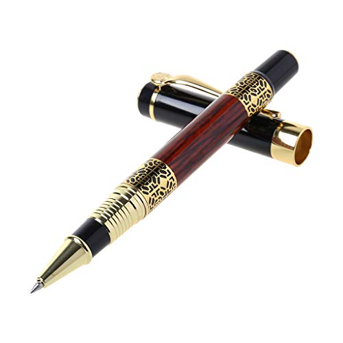 CVZJ Luxus Metall Kugelschreiber Imitation Holz Prägung Muster Rollll Pen Office S Metall von CVZJ