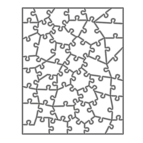 CVZJ Puzzle-Metall-Stanzschablone, Kombinations-Stanzformen, Prägeschablone für Papierbastelarbeiten, Fotoalben, Dekoration, Karbonstahl von CVZJ