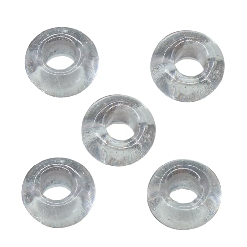 5 Stück 8 x 14 mm Naturstein Kristall runde Form große Loch Perlen Anhänger Halskette Ohrringe Armbänder von CVZQTE