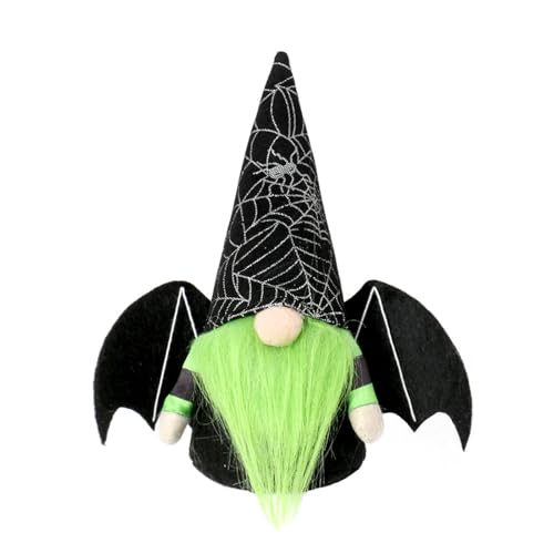 CVZQTE Hexe Fledermaus gesichtsloser alter Mann Figur weiches Polyester Handwerk Plüsch Dekoration für Halloween Feste Feste Zubehör von CVZQTE