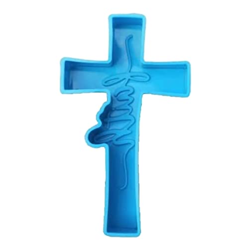 Faith for Cross Formen Silikon Epoxidharz Form für Schmuckherstellung Halskette Handwerk Seife Ton Form von CVZQTE