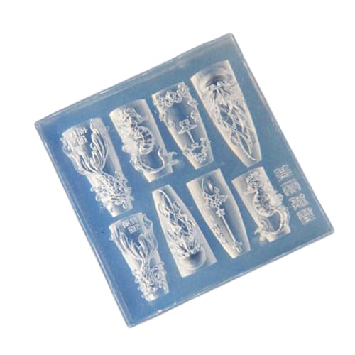 Sea Lifes Nails Stamping Set Silikonformen Nails Art Form Geeignet Für Kreative Maniküre Mit Walen Und Muscheln von CVZQTE