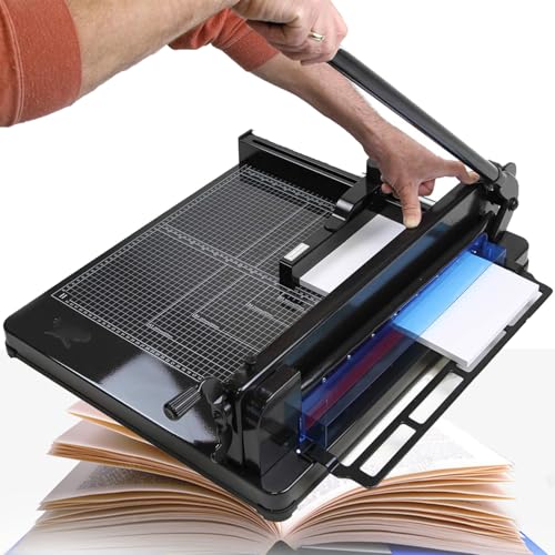 CWCQGH A4-Papierschneider, professionell, robust, für Scrapbooking, mit Metallsockel, Kapazität für 400 Blatt, für kommerzielle Büros, Druckereien, Fotokopien,Black von CWCQGH