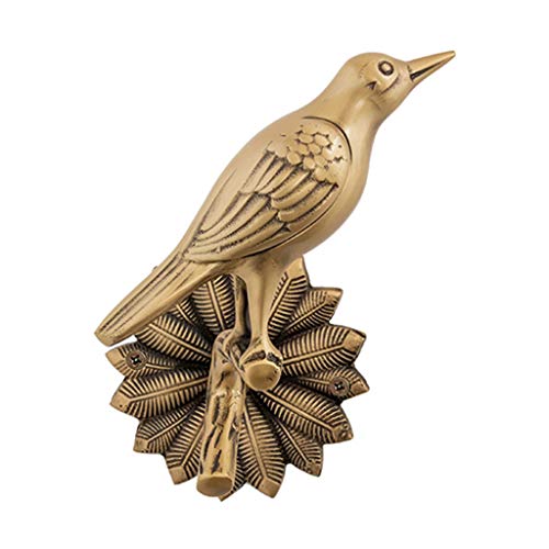 CWCQGH Vorhanghalter für die Wand, Vorhang-Raffhalter aus Metall, Goldener Retro-Vorhangschnallenhaken mit Vogelmotiv, kreative Persönlichkeit, Messing (Messing Links) von CWCQGH