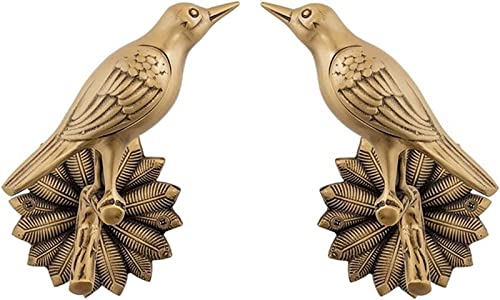 Vorhang-Raffhalter, Vorhang-Zubehör, Vorhanghalter für die Wand, Metall-Vorhang-Raffhalter, golden, Retro, kreative Persönlichkeit, Vogel-Vorhang-Schnallenhaken, Wanddekoration(Messing, ein Paar) von CWCQGH