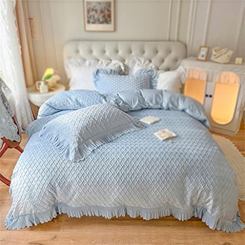 CWLPSL Bequemer Laken-Kissenbezug, Samt-Bettbezug, Queen-King-Size-Bett, 4-teiliges Flanell-Woll-Bettwäsche-Set, superweich (Farbe: D, Größe: 200 x 230 cm) von CWLPSL